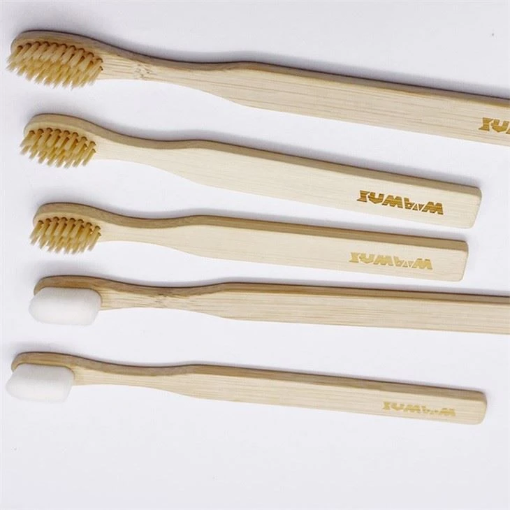 Nano bristles natural bamboo tooth brushes